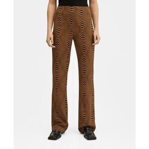 MANGO Women's Animal Print Fluid Trouser XS